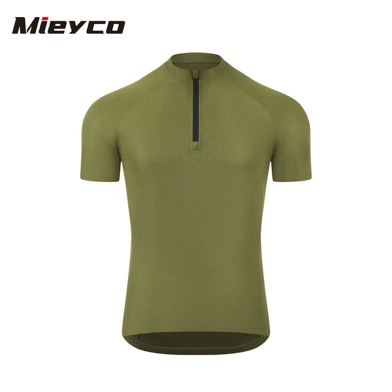 Mieyco Men's Cycling Bike Jersey Short Sleeve - Moisture Wicking, Breathable, Quick Dry Biking Shirt with 3 Rear Pockets