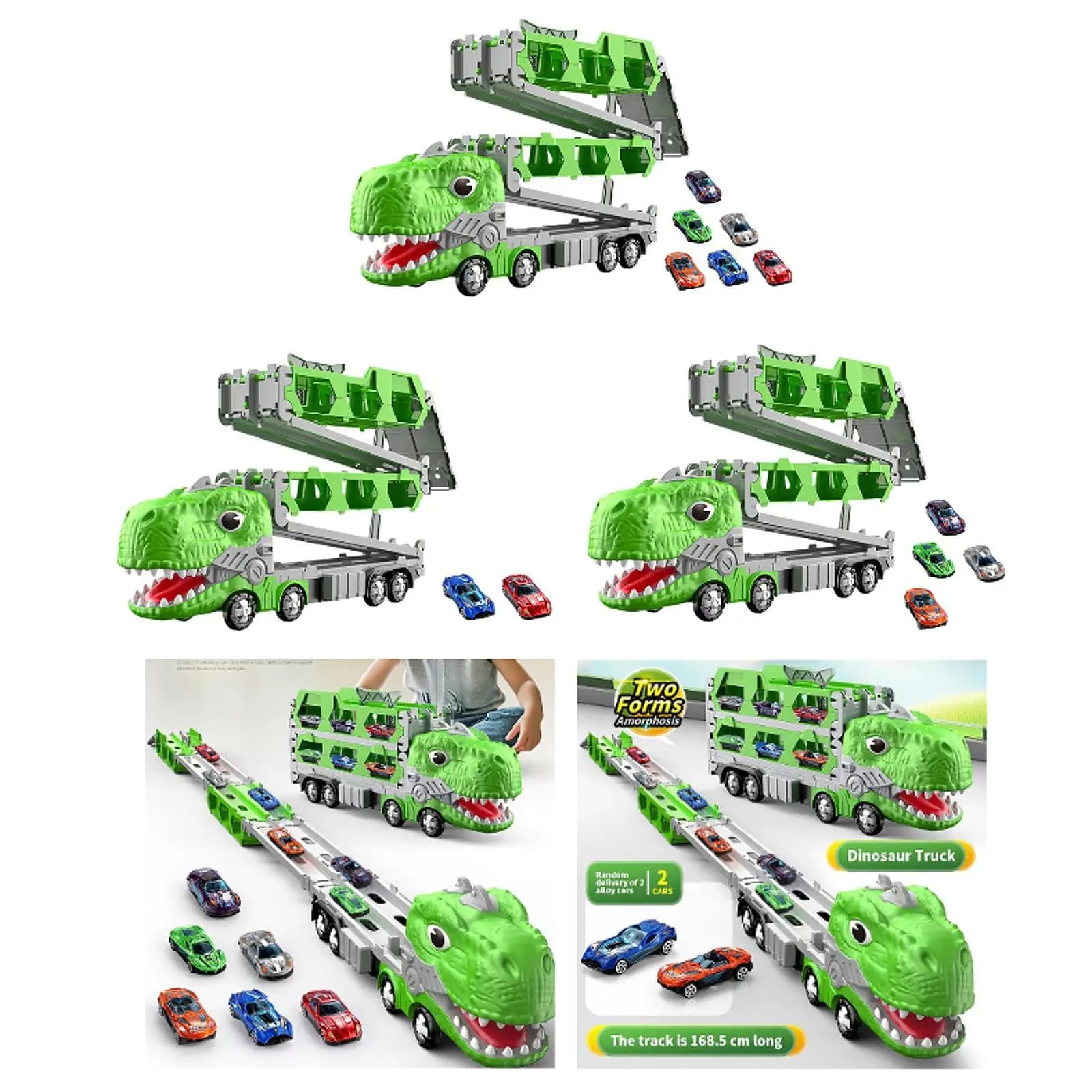 Portacamion da trasporto creativo con dinosauri per bambini di età compresa tra 3 anni