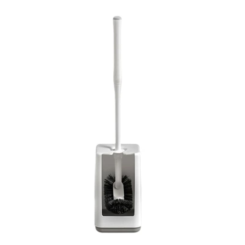 Plastic Bathroom Cleaning Brush with Stand Set Curved Toilet Bowl Scrubber Kits A2BB