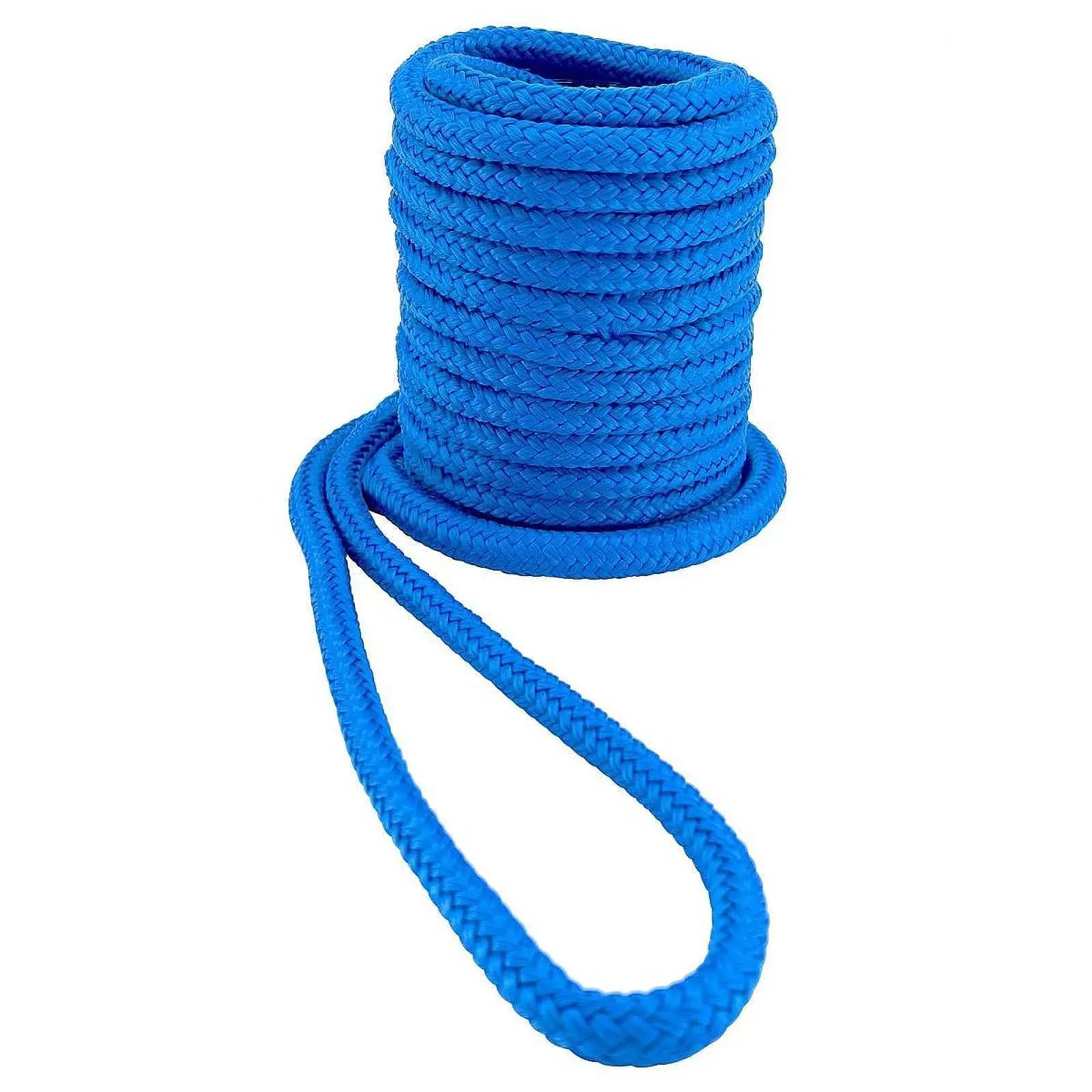 High Strength Boat Rope Nylon Dock Line Double Braided Resistant Cord Premium Mooring for Marina Use