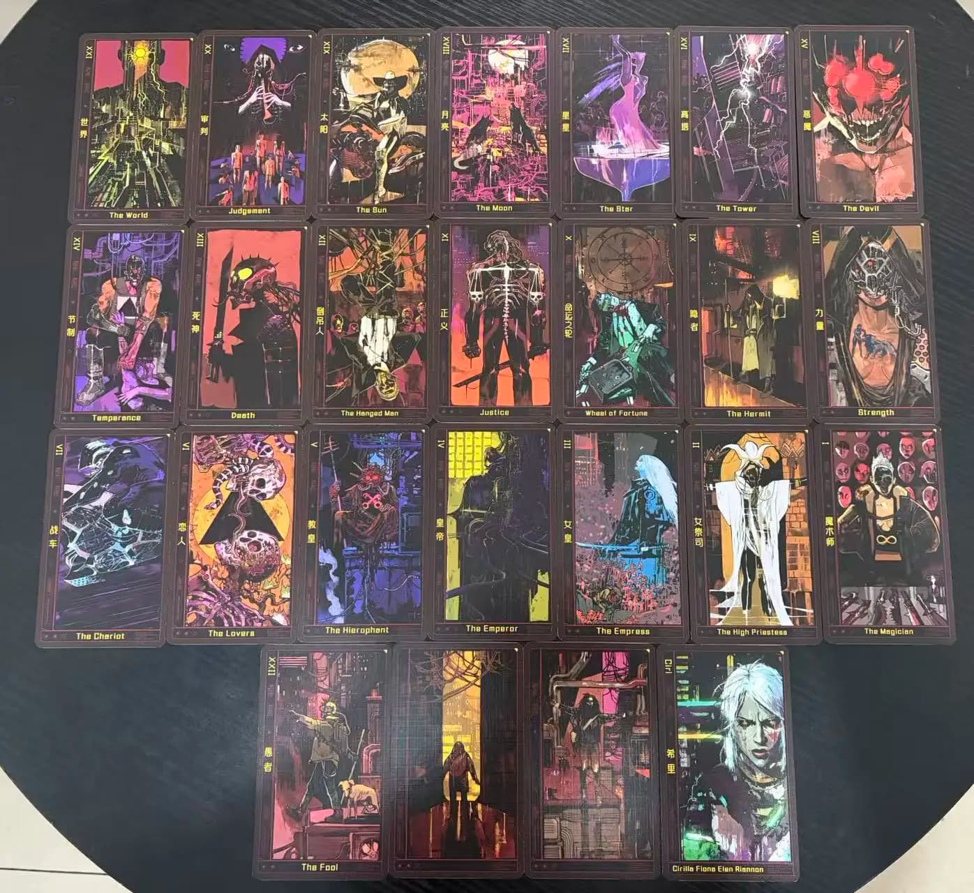 Cyberpunk 2077 Shadow of the Past Joker DLC Tarot Card Anime Physical Cards Tarot Board Game Gift