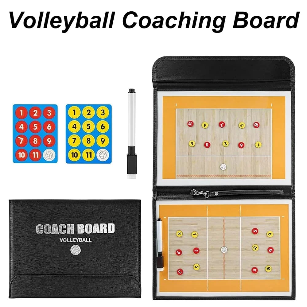 Lavagna pieghevole per allenatori di pallavolo Appunti per allenatori di pallavolo Kit di schede magnetiche tattiche Attrezzatura per assistente di formazione