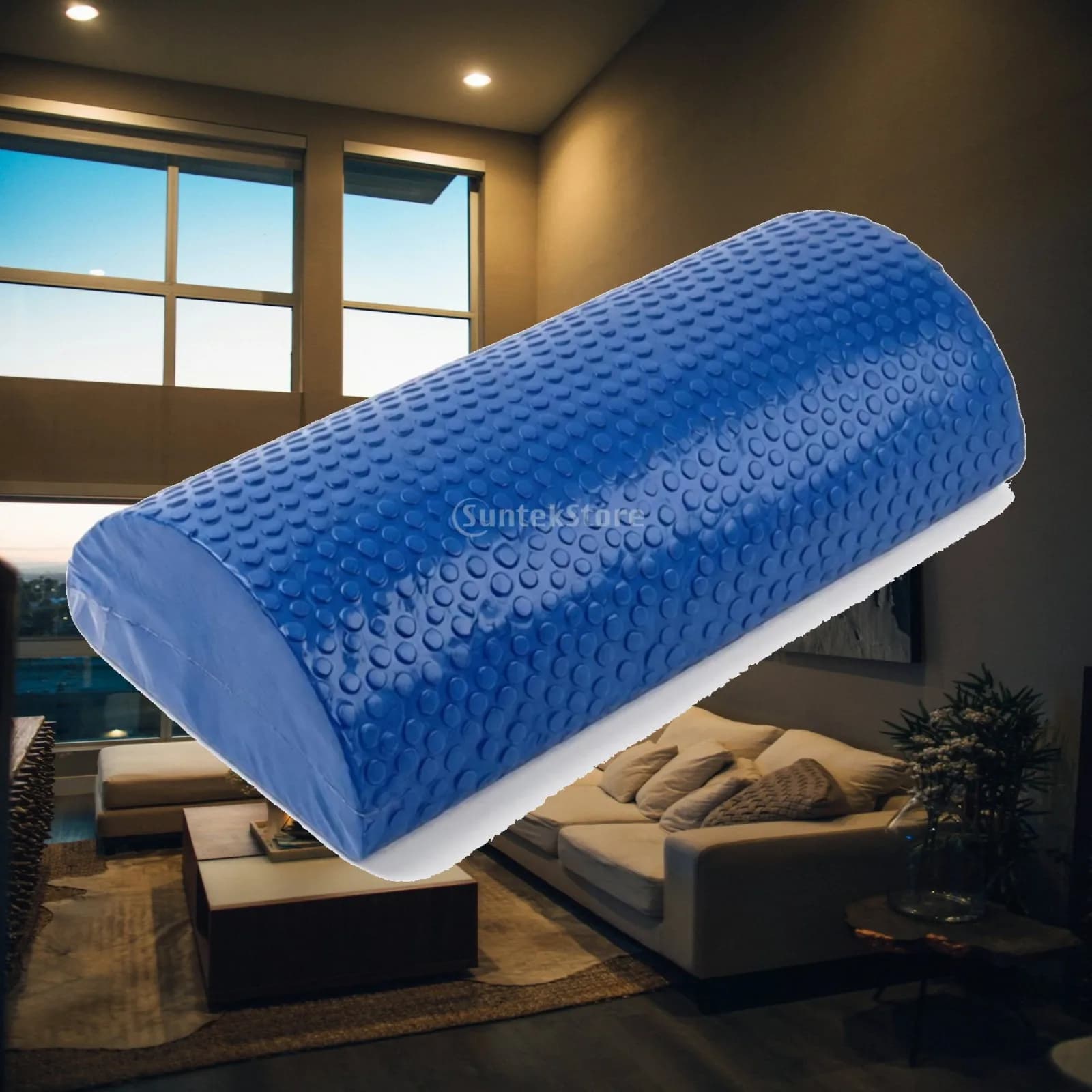 EVA Half Foam Roller Textured Massage Physio Roller for Yoga Pilates Flexibility and Muscle Relief
