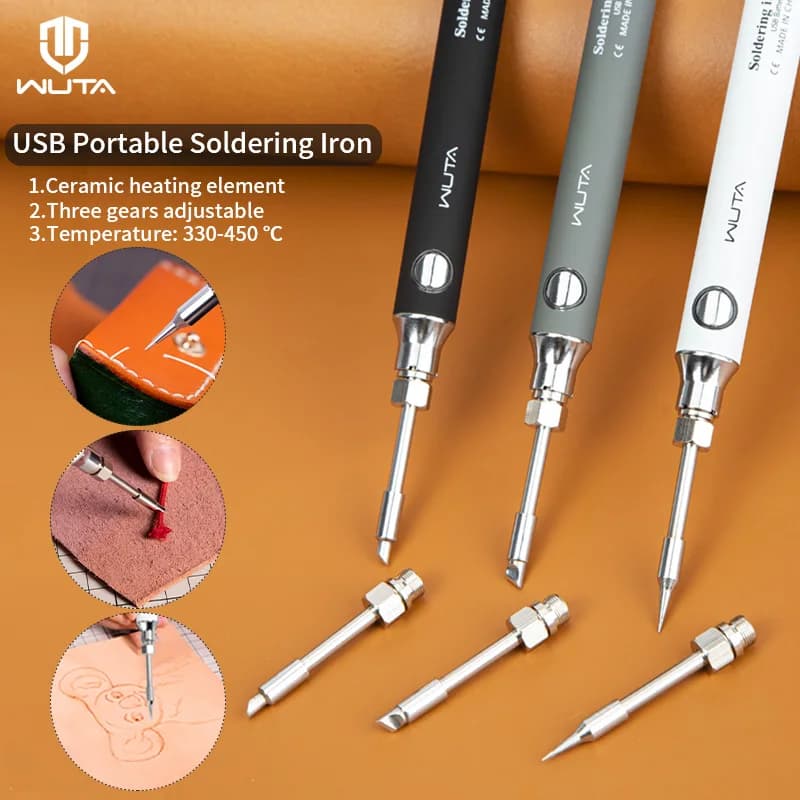 WUTA USB Filo di Ricarica Cavo Bruciatore Penna di Saldatura Saldatore Portatile 5V Cera Melt Filo Bruciatore per Gioielli, Lavorazione della Pelle, Pastello