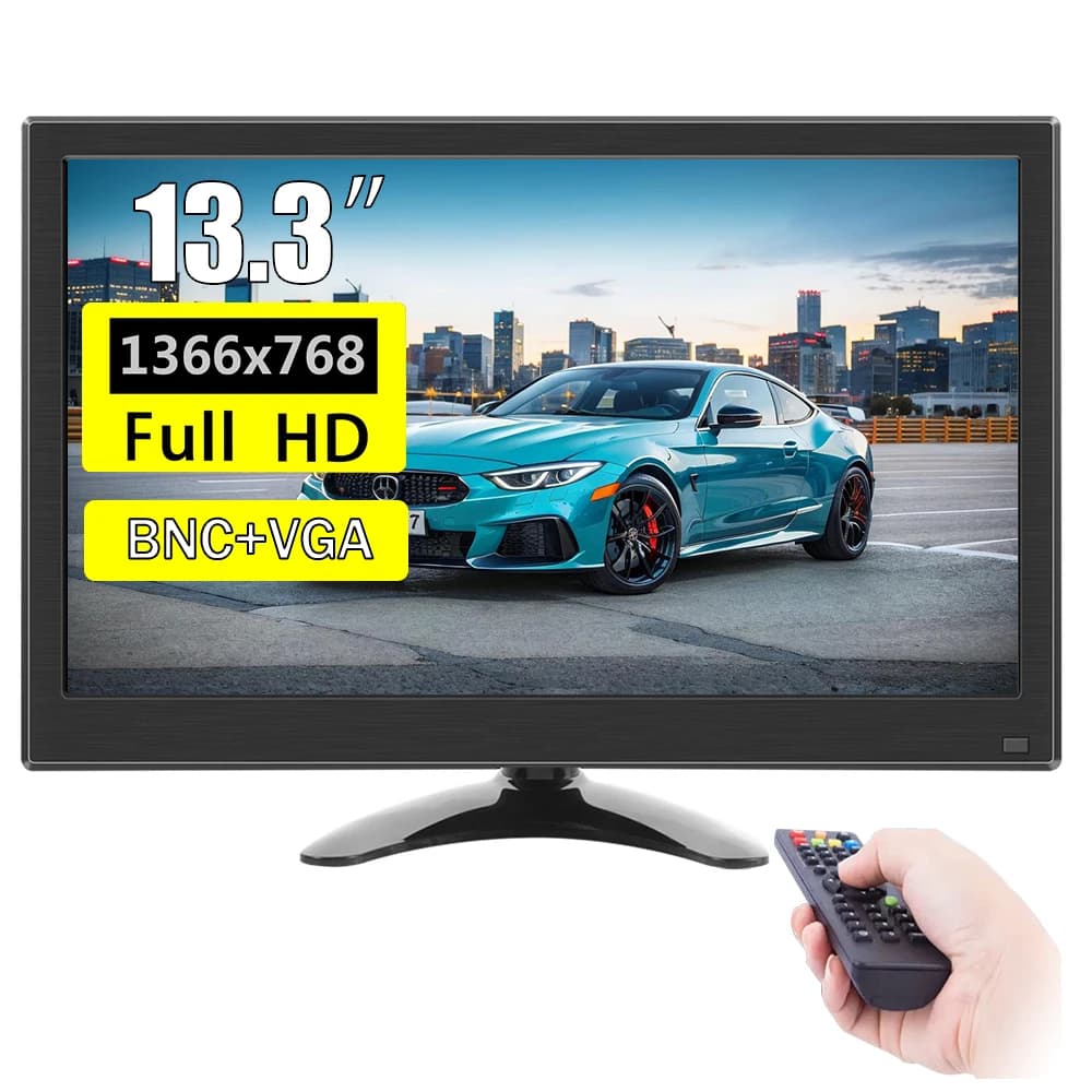 Monitor per computer LCD da 13,3 pollici ad alta definizione 1366 * 768 per circuiti televisivi chiusi con interfacce AV/BNC/HDMI/USB/VGA