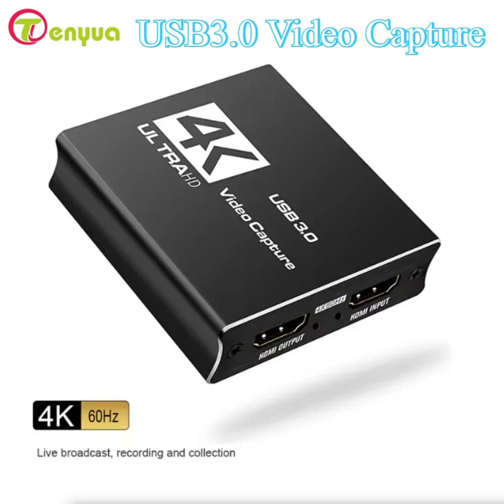 Scheda di acquisizione video USB 3.0 Scheda di acquisizione scheda HD 4K 60 Hz Scheda di acquisizione scheda video USB HD con uscita in loop per streaming live per Ps5 Xbox PC