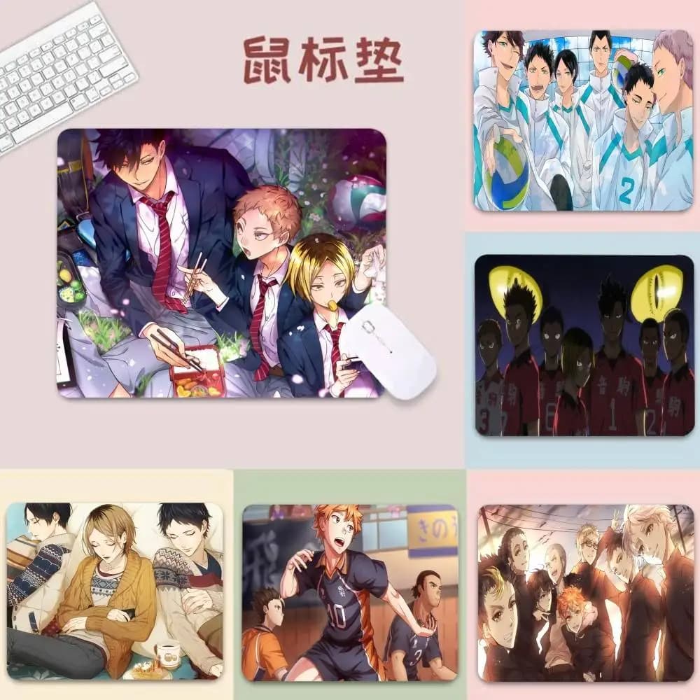 Carpet for Mouse H-Haikyuu Anime Volleyball Fai-da-Te for Desk, Computer, Laptop, Play Mouse Mat, Notebook Mat