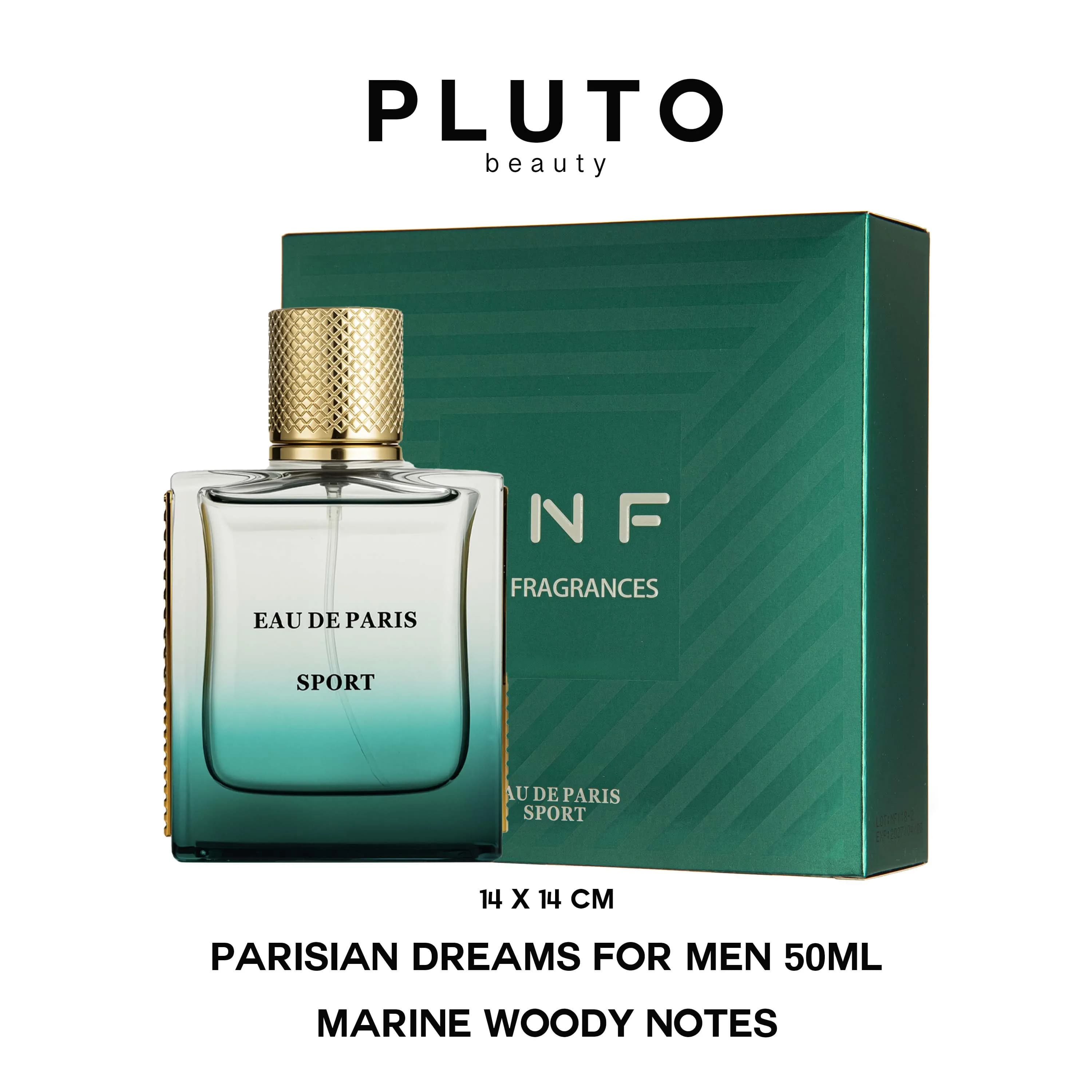 Eau de Paris Sport da uomo 50ml - Fragranza Sogni Parigini con note marine e legnose, profumo a lunga durata per uomo, profumo fresco e rinvigorente per l'uso quotidiano e lo sport, regalo ideale per lui