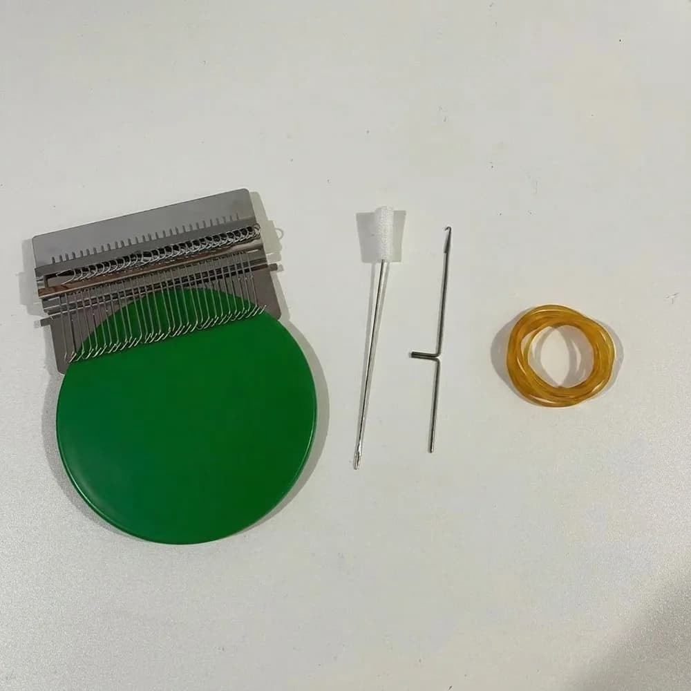 14 Needle Mini Loom Machine Beautiful Stitching Color Base Small Darning Loom Quick Repair Wood Board Hand Weaving Tool Kit