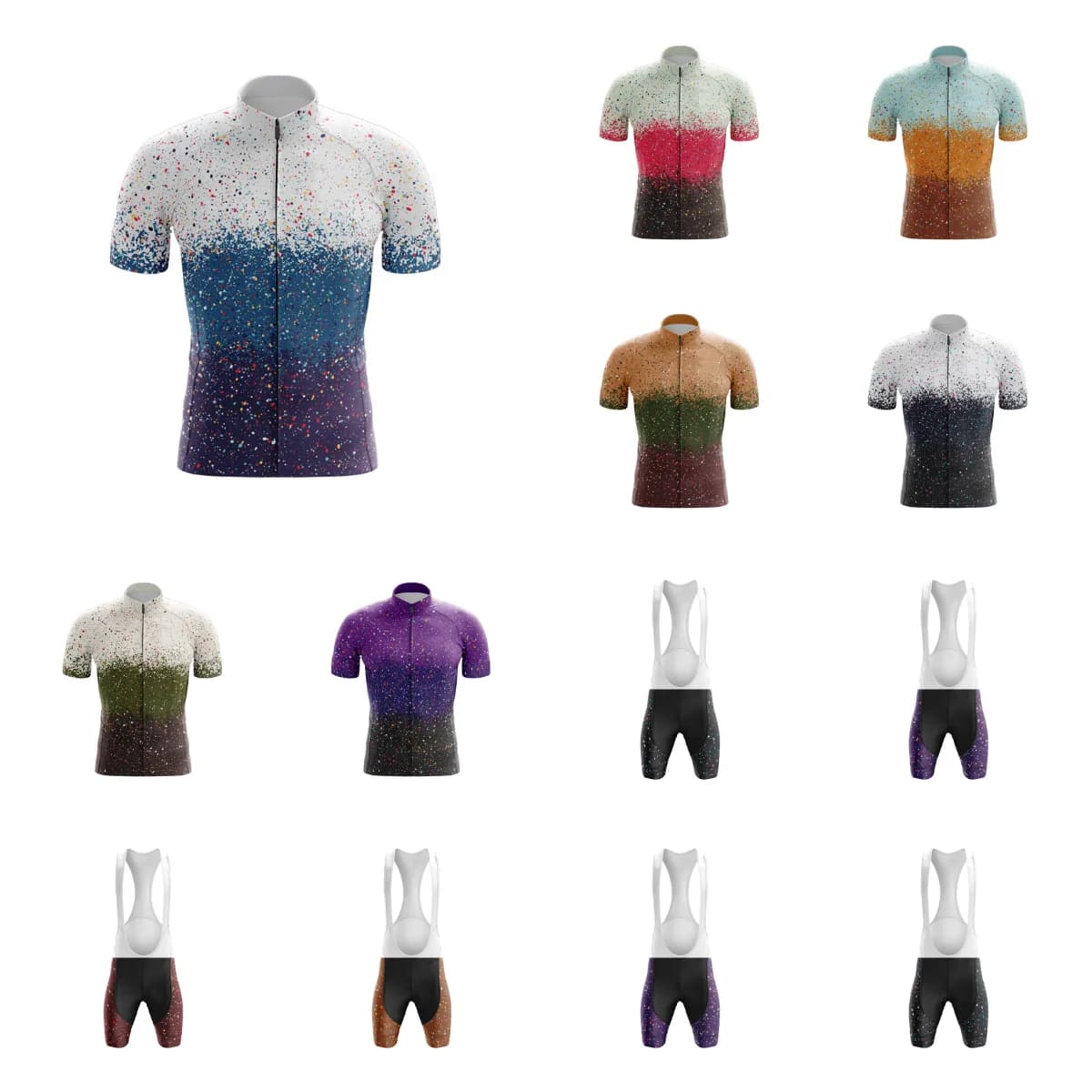 Paint Splatter Cycling Knitwear Men's Bike Knits Men's Bike Knitches Men's Sports Bicycle Knits Cycling Knits Road Bikes