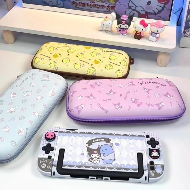 Sanrio Hello Kitty Kuromi Cinnamoroll Switch2 Borsa portaoggetti Custodia protettiva portatile per Nintendo Ns2 Cartoon Anime Peripheral