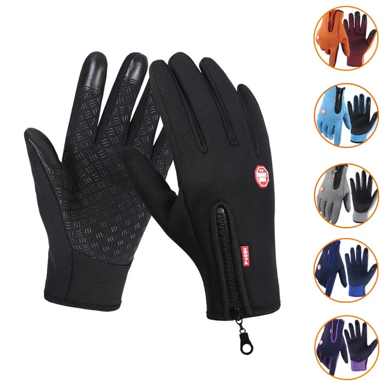 New Winter Gloves Man Woman Touch Waterproof Motorcycle Gloves Men's Open Air Sports Plus Velvet Hot Running Ski Gloves
