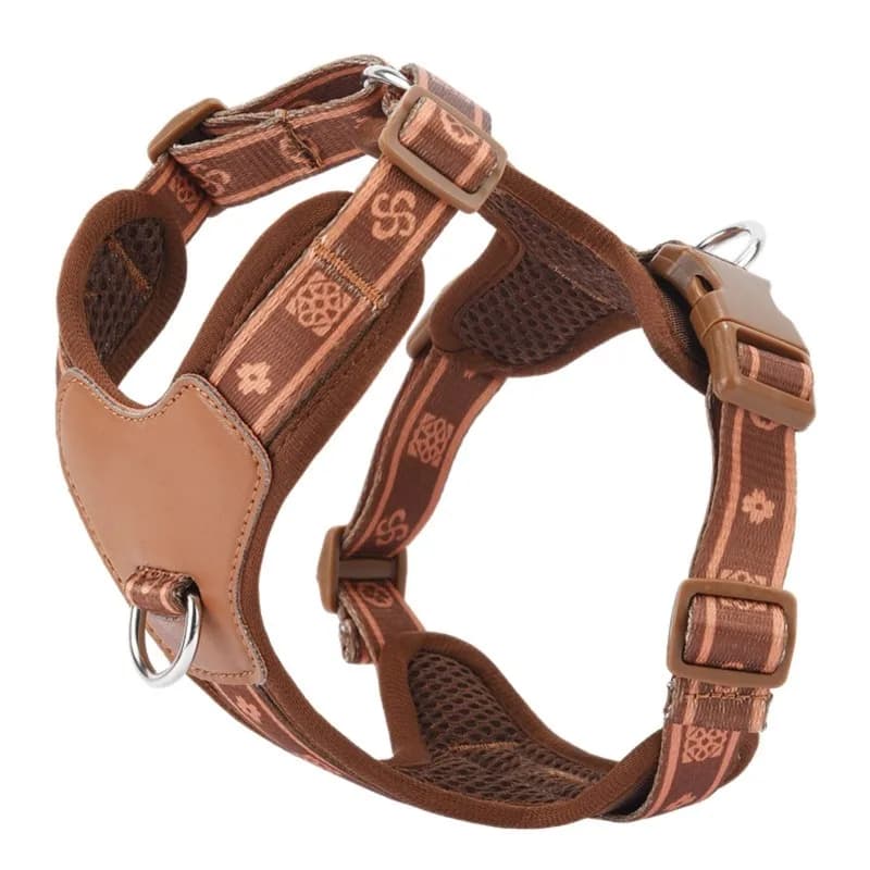 LLCS-Adjustable Breathable Mesh Dog Harness, No Pull Design, Three-Point Force Dispersion Distribution& 3D Padding For Small Dog