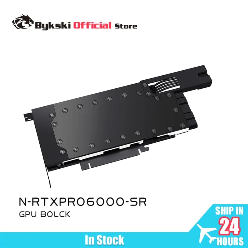Bykski N-RTXPRO6000-SR GPU Water Block for NVIDIA RTX Pro 6000/5000 Blackwell Server Version Video Card, All-metal Radiator