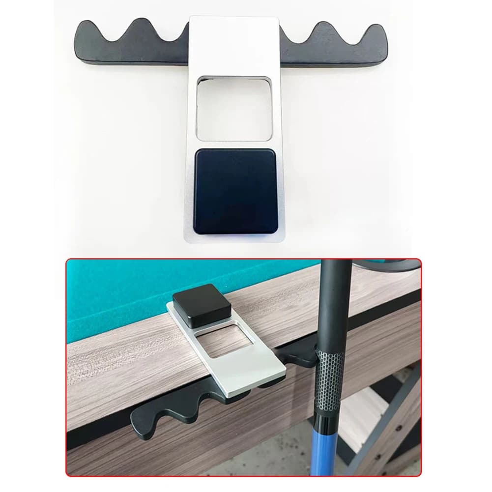 Supporto portatile per stecche da biliardo con design pieghevole e base pesante per riporre in modo sicuro 4 stecche da biliardo con slot per gesso