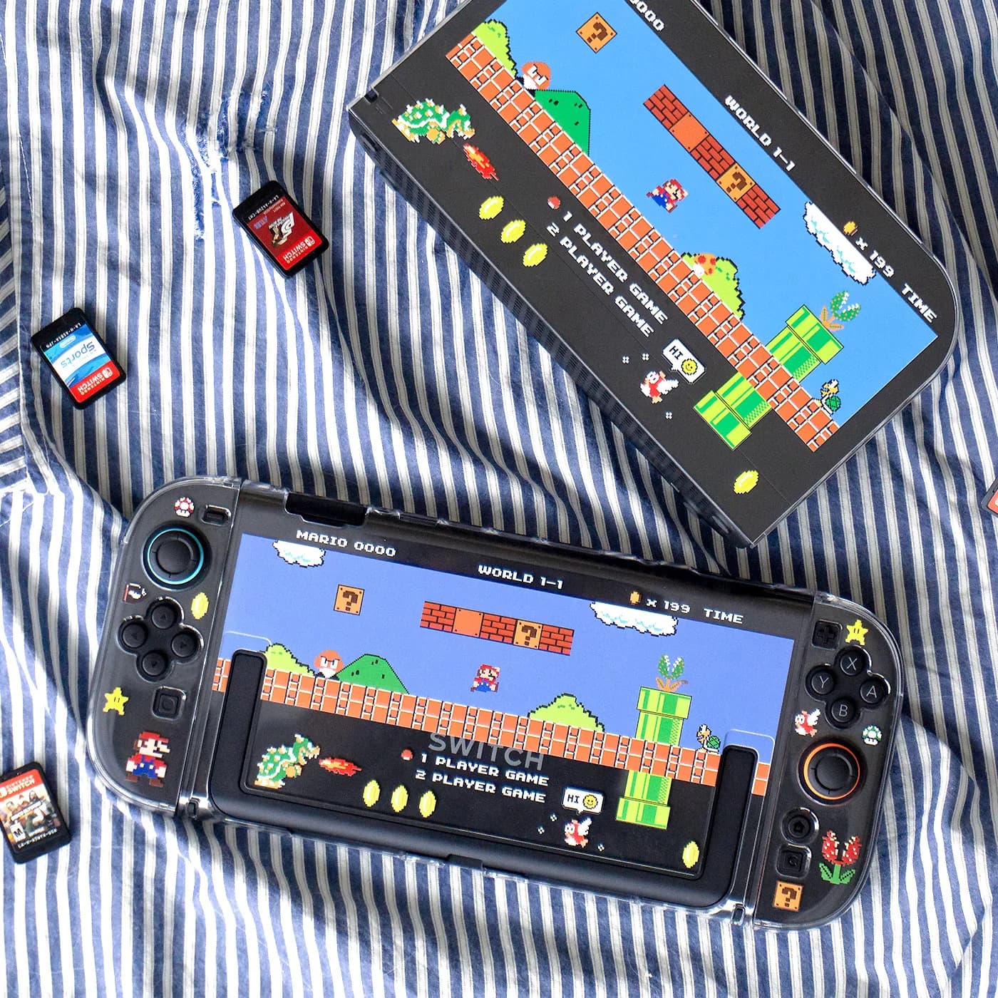 Custodia protettiva per Nintendo Switch 2 Custodia protettiva trasparente Kawaii Anime Dockable per controller Nintendo Switch 2 JoyCon