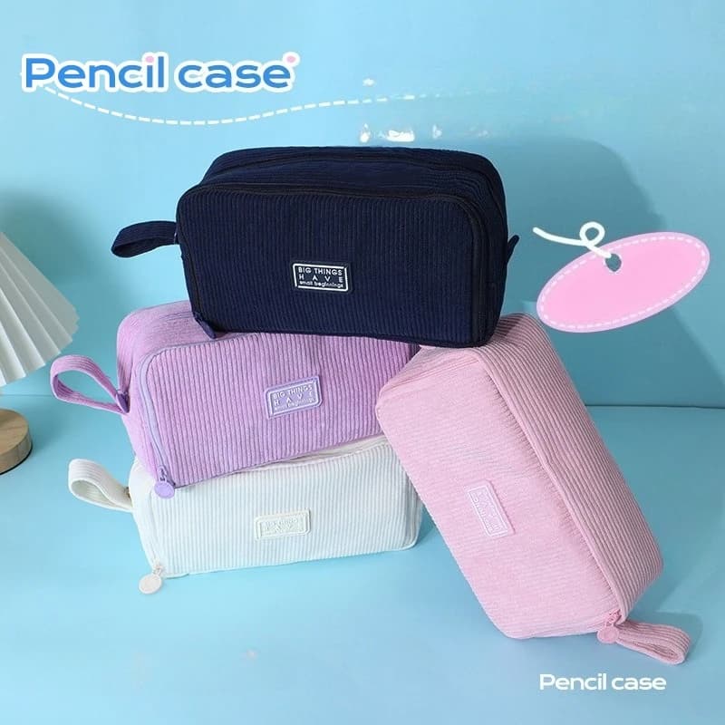 Large Capacity Stationery Case, Durable Oxford Cloth Pencil Case, Portable Organizer for School, Office and University Supplies