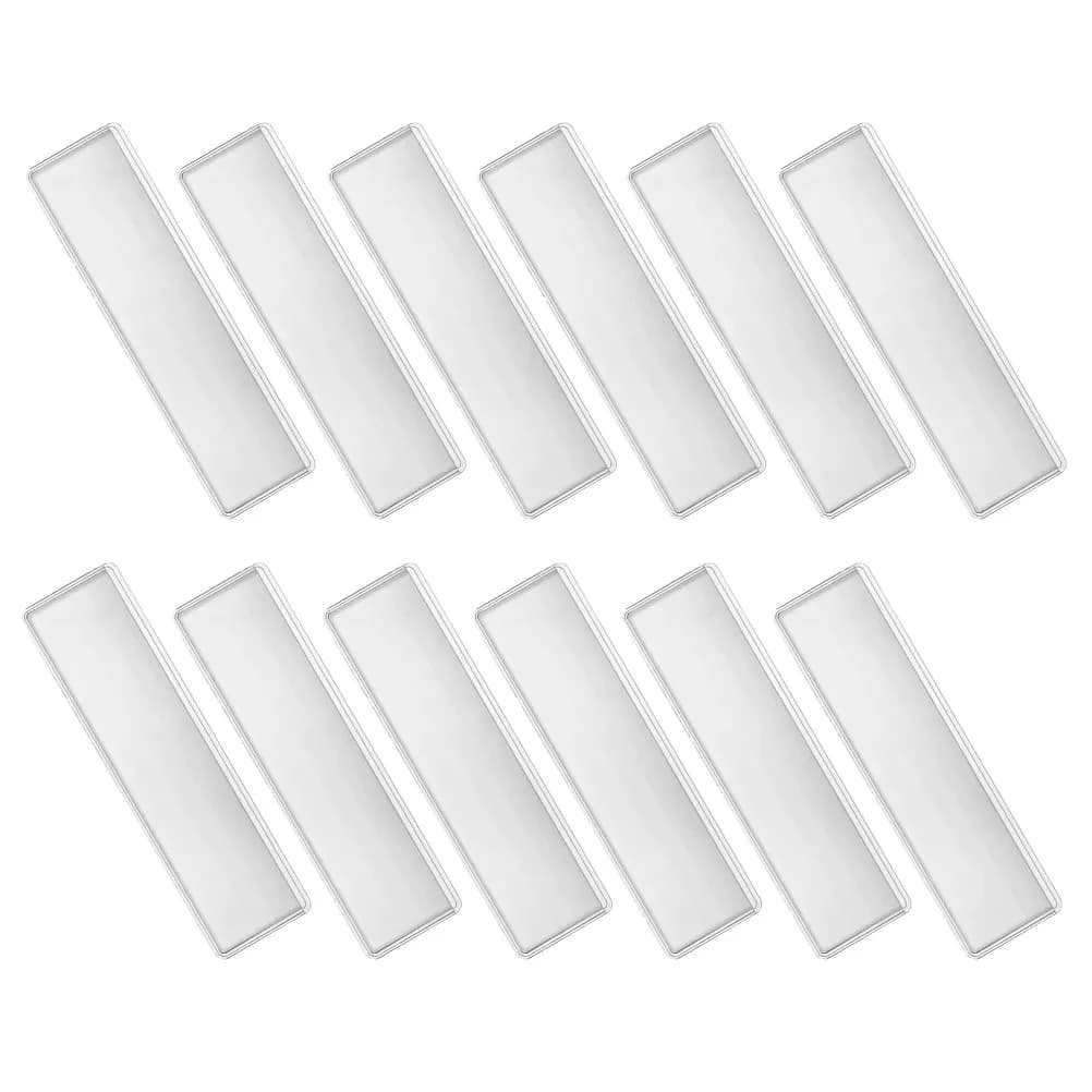 25 Pezzi Porta Etichette Adesive in PVC Trasparente, Tasche per Schede Indice Trasparenti per Cartelle, Forniture per Ufficio, Contenitori per Magazzino