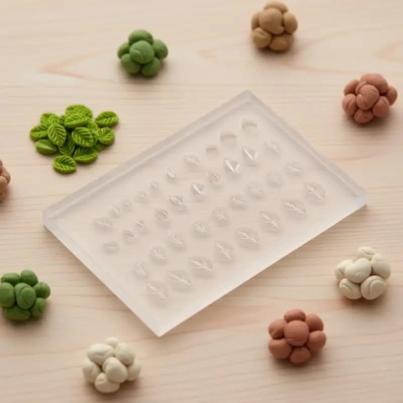 3D Mold Silicone Nail Art Decorations DIY Mini Leaf Design Templates Mold For Nails Jewelry Crafts Transparent Nails Mold Tool
