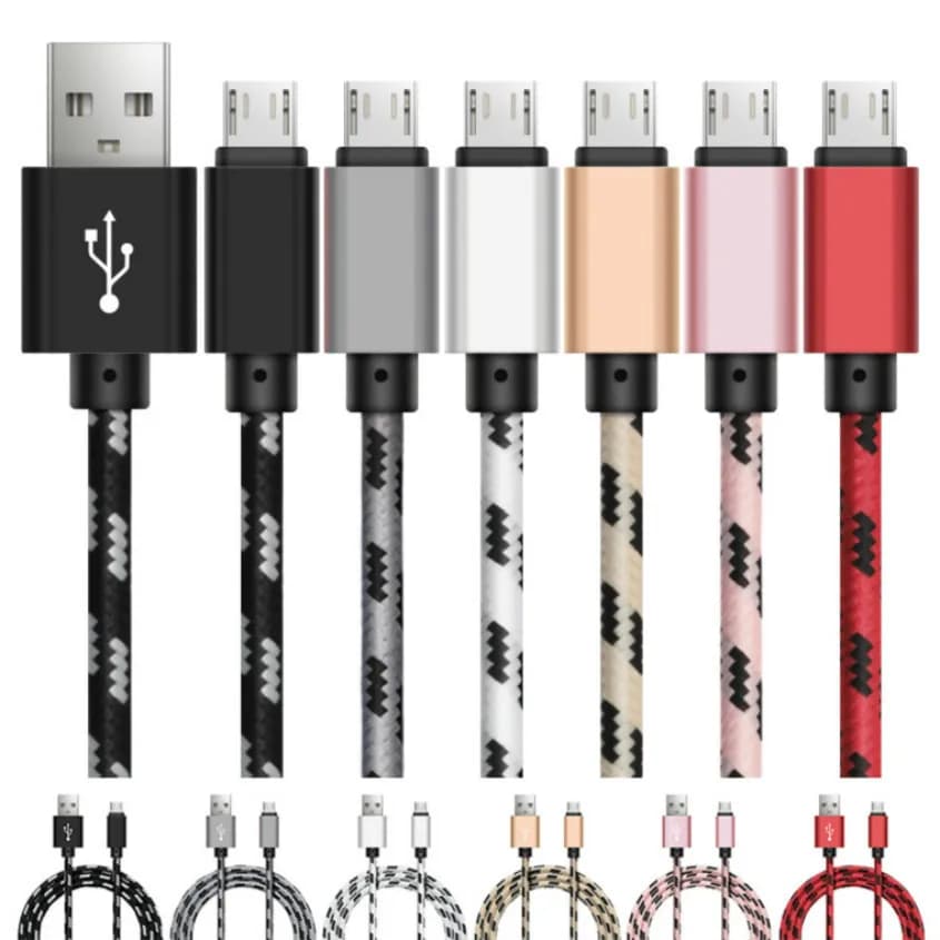 10pcs 2m 6FT Cavo Micro USB per Xiaomi Redmi Nota 5 Pro 4 Reversibile Micro USB del Caricatore di Dati cavo per Samsung S7 Del Telefono Mobile
