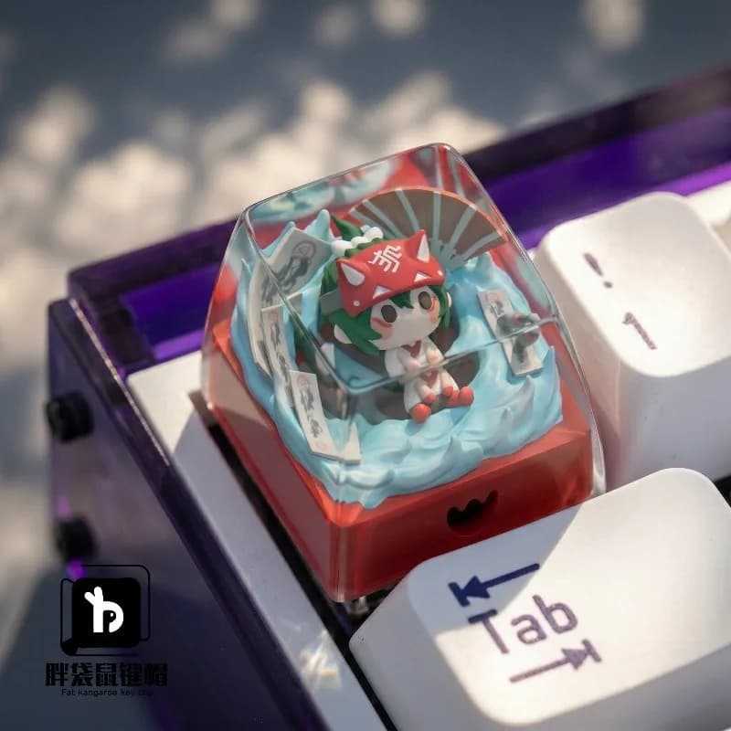 Gameboy Original Collection Cartoon Keycap Mechanical Keyboard Resin Translucent Keycaps 3D Kawaii Cross Axis ESC Keyboard Cap