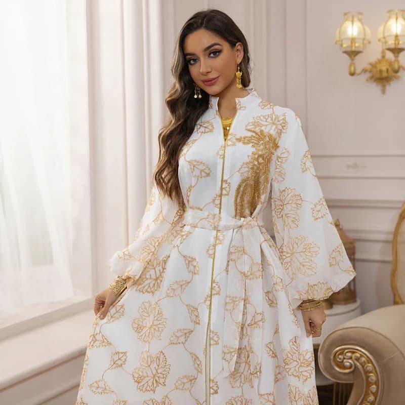 Donne musulmane Abito Hijab Set Ramadan Jilbab Indumento di preghiera Abaya Lungo Khimar Abito arabo Abaya Set Abiti islamici Robe