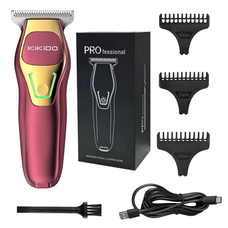 KIKIDO T-Blade Haircuts for Men, Professional Wireless Electric Shaver, 0mm Rulebarba, Zero Hair Cutting Machine, USB Charging