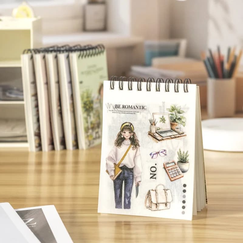 Mr. Paper 20 pcs/borsa Career Theme Spiral Stickers Book for Girl Versatile Career Series Double Material Stickers DIY Manual Decoration