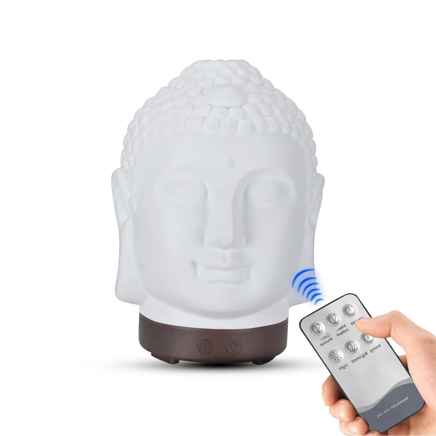 2026 New Upgrade Essential Oil Diffuser Buddha Head Humidifier With Night Lamp Aromatherapy Mist Foger Maker Essential