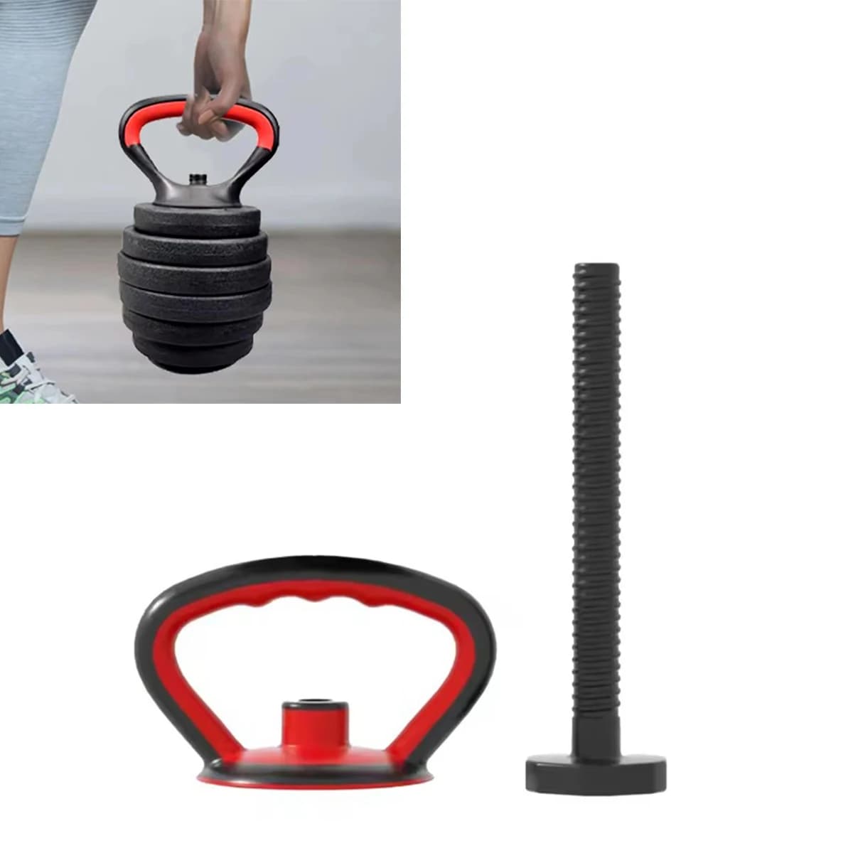 Kettlebell Handle Weight Handle Push up Kettlebell Bar Kettlebell Handle for Sports Training Gym Outdoor Gym Bag