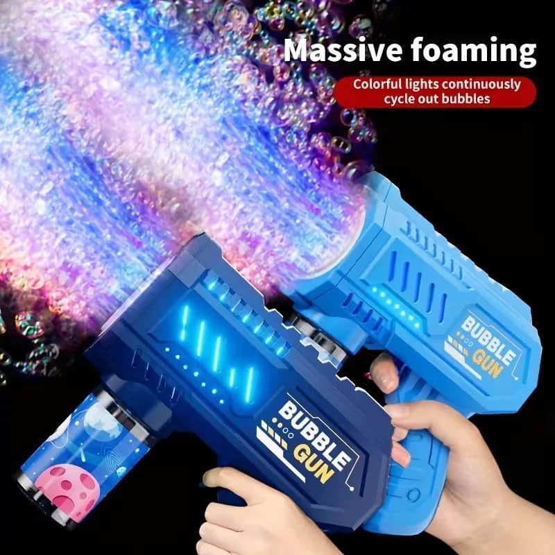 Fully Automatic Bubble Machine With Bubble Gun, Automatic Blower With Bubble Liquid Toy For Kids Beach Outdoor Bubble Gifts