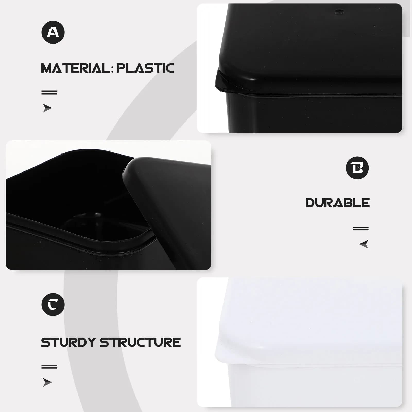 2 Pezzi Scatola Porta Pezzi Professionale per Go e Scacchi, Elegante Contenitore in Plastica per Pezzi di Scacchi, per Studenti, Insegnanti, Genitori, Gioco Go