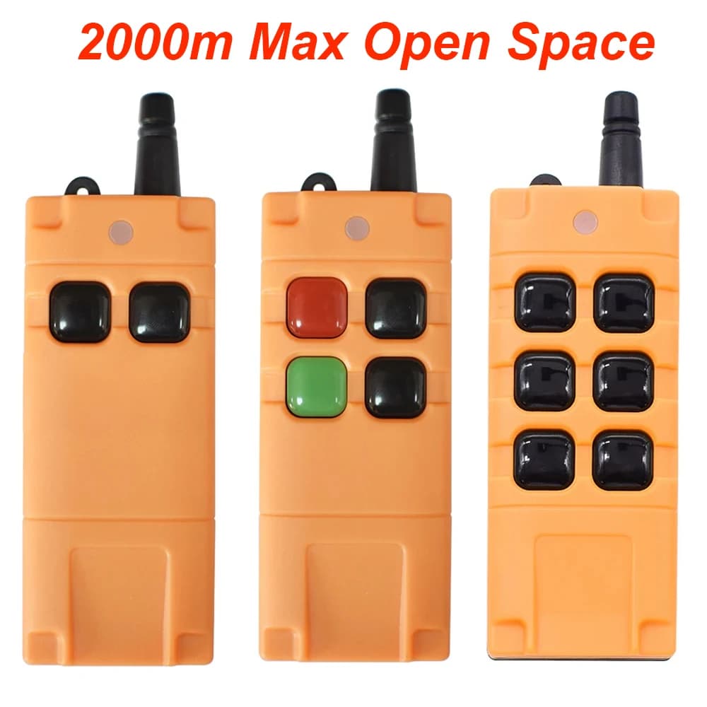 Telecomando wireless industriale impermeabile e antigoccia ad alta potenza da 2000 M Chip EV1527 a 2/4/6 pulsanti ASK
