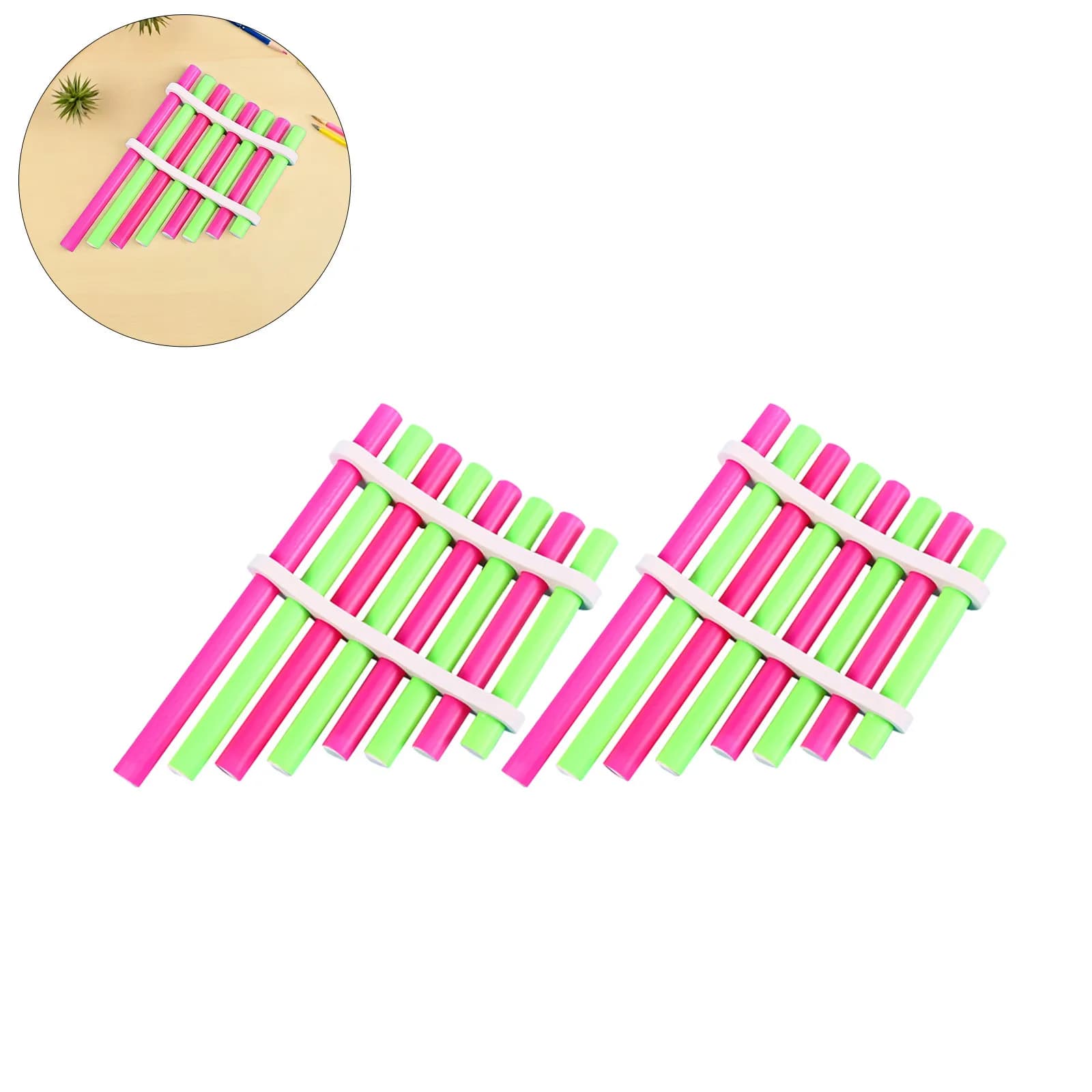 Set di 2 Panpipe, Kit Educativo Scientifico, Strumento Musicale Fai-da-Te per Bambini, Apprendimento della Produzione del Suono e Base della Musica, Portatile