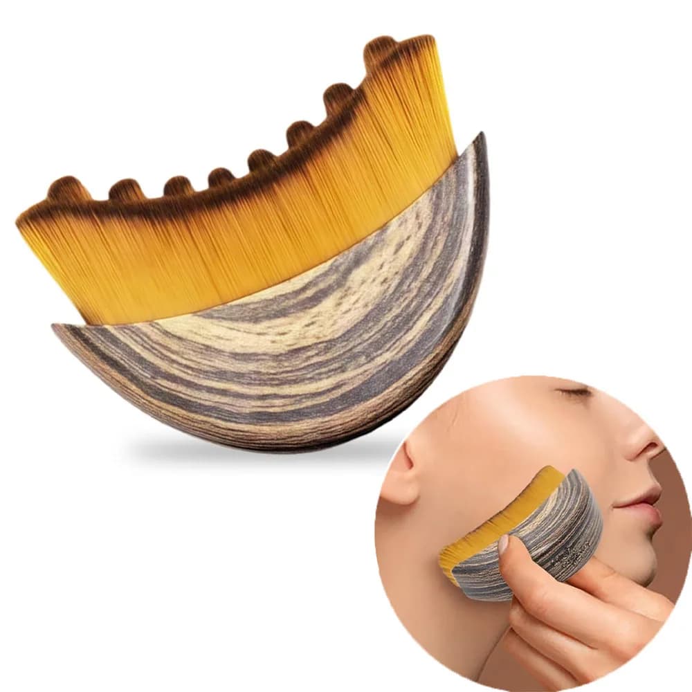 Spazzola per il Contorno del Viso, Spazzola per Drenaggio Linfatico per Viso, Mento e Collo Presenta un Design Ergonomico di Nuova Generazione