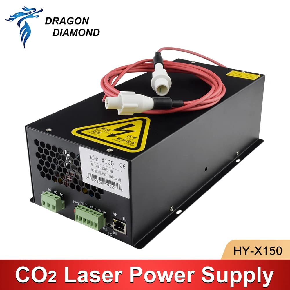 HY X150 130-150W Laser Pipe Engraving Machine Cutting Machine Power Supply CO2 Source 110V 220V