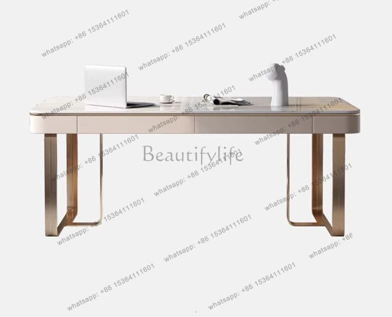 Light luxury modern high-end study furniture set combination calligraphy office writing desk senior master design sense
