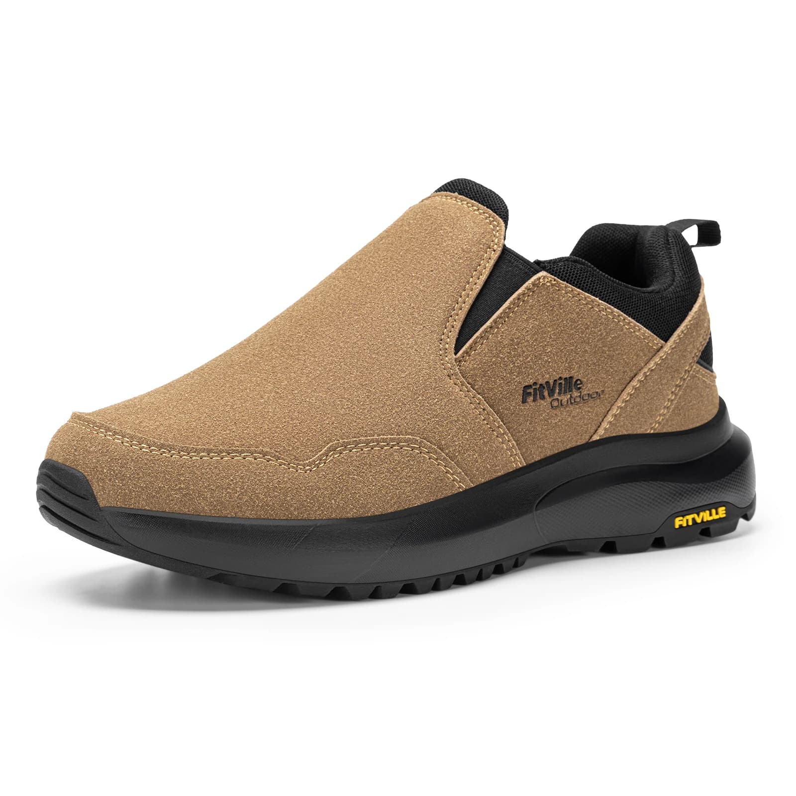 Scarpe da Uomo FitVille, Mocassini Casual alla Moda, Scarpe da Trekking Larghe con Supporto per l'Arco Plantare, Resistenti all'Acqua