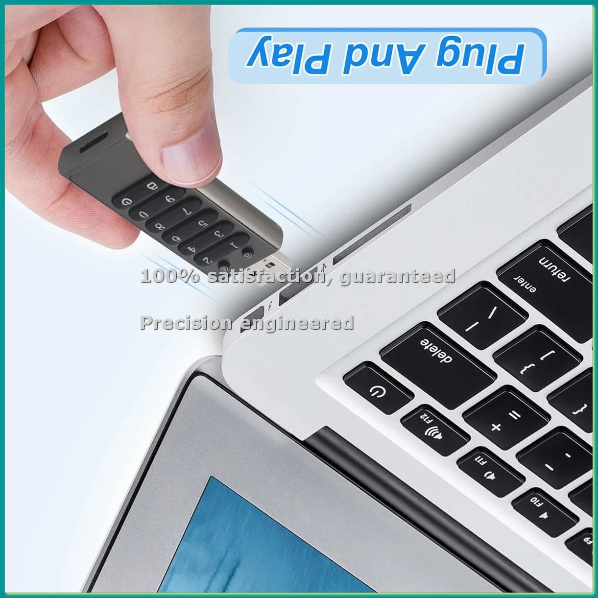 Chiavetta USB Sicura, 32GB Chiavetta USB Criptata con Password Hardware e Tastierino, Memoria Flash USB-TCES