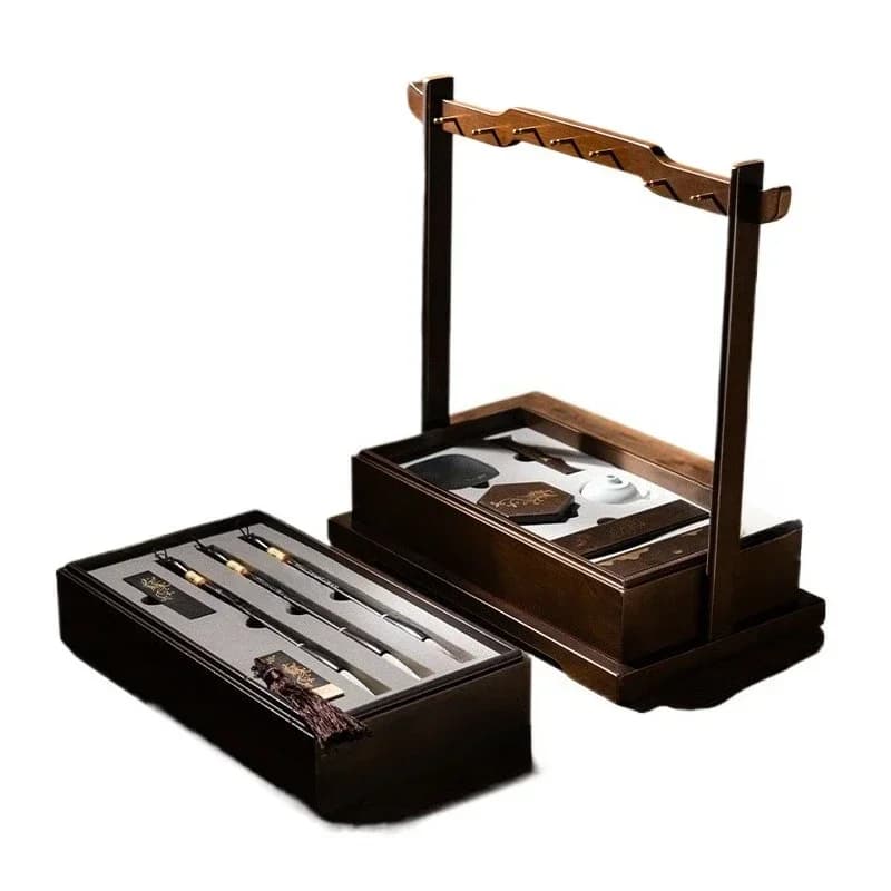 Study four treasures set inkstone calligraphy special ink strip ink block ornament professional grade boutique set gift box