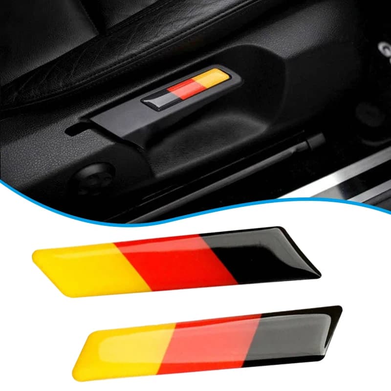 2Pc Germany Flag Distinctive Emblem Auto Lift Key Handle Seat Insert Cover 3D Wall decal For Volkswagen VW Golf 5 6 MK5 MK6 GTI Styling
