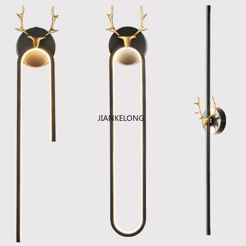 Lampada a Specchio LED, Arredamento Moderno per Soggiorno, Applique da Parete per Camera da Letto, Lampada da Soffitto in Vero Rame, Finitura Nera
