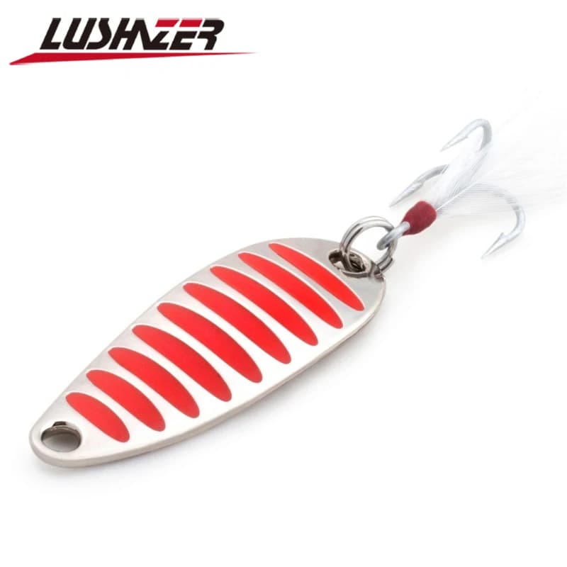 LUSHAZER marca cucchiaio esca da pesca 2g 5g 7g 10g 15g 20g oro/argento esca da pesca cucchiaio esche dure richiamo di metallo Cina spedizione gratuita