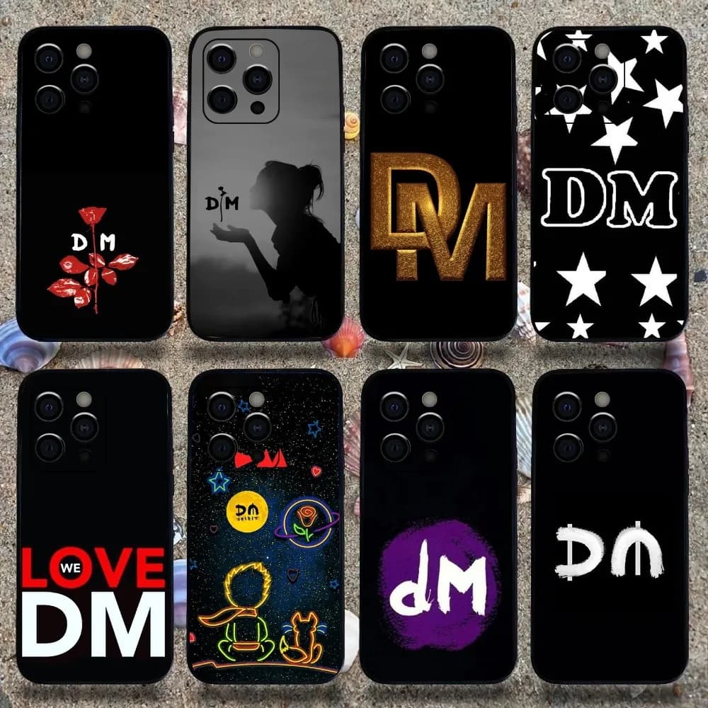 Custodia per telefono D-Depeche Mode Rock Band per Apple iPhone 15,14,13,12,11,Pro,X,XS,Max,XR,Plus,Mini Cover morbida nera