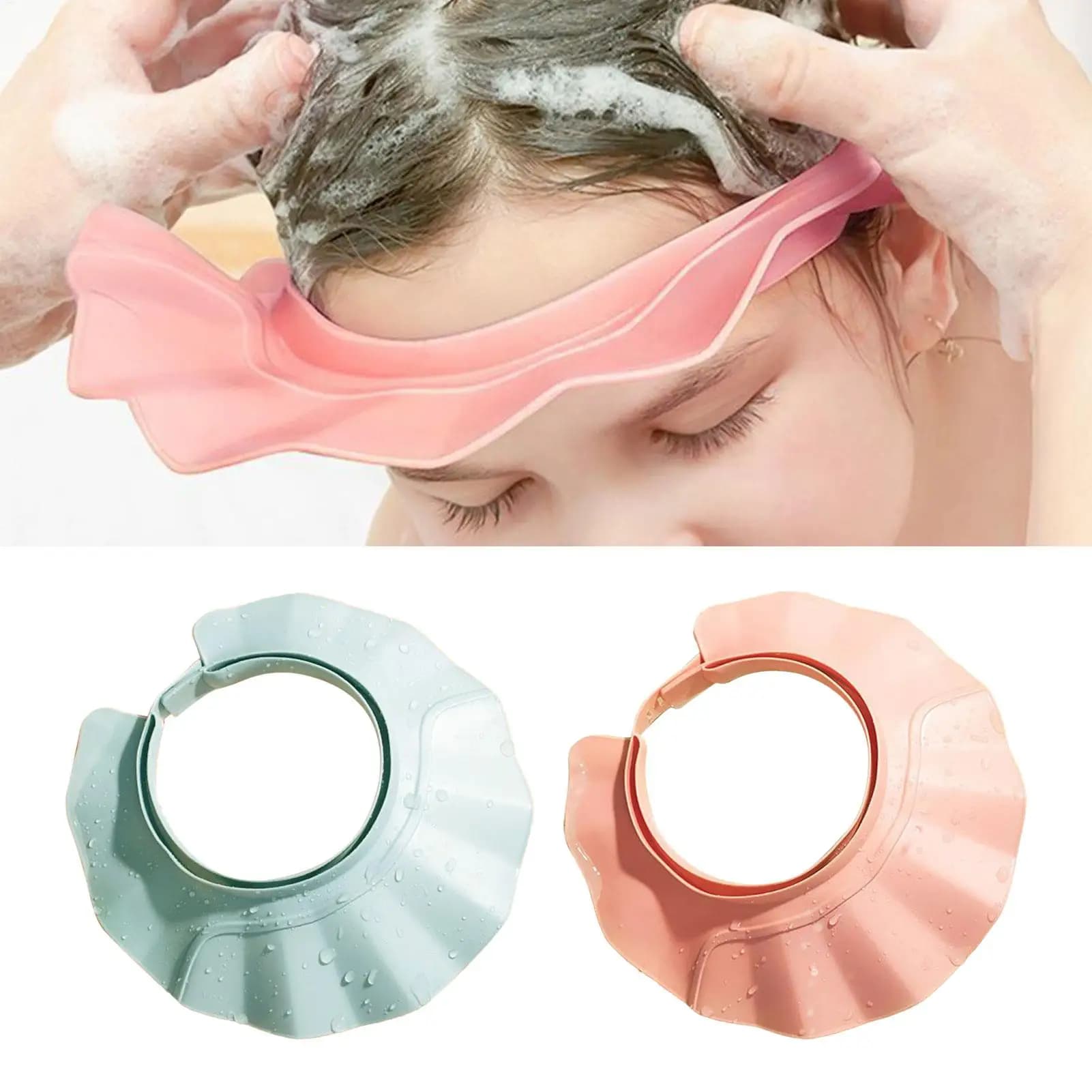 Adjustable Rain Cover for Washing Hair, Shower and Shampoo Protection, Baby Hair Washer Hat