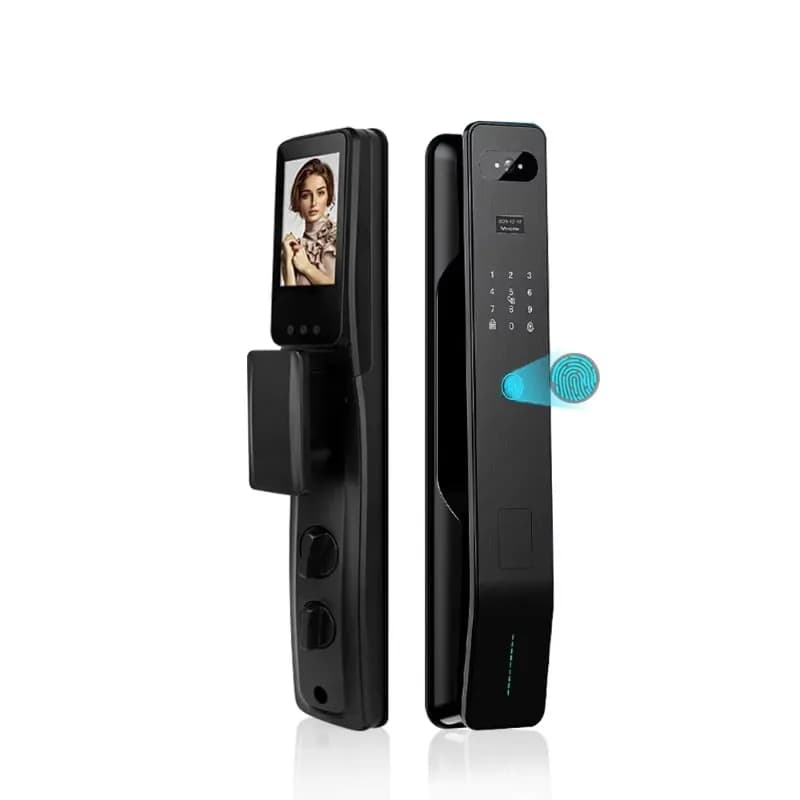 Serratura per porta d'ingresso senza chiave Smart Home Porta di sicurezza wireless intelligente per impronte digitali con serratura per fotocamera