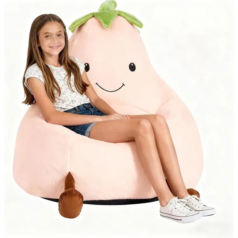 Poltrona Sacco in Memory Foam da 2,5T - Divano Rotondo Ultra Morbido con Maniglia e Rivestimento Lavabile, Ideale per Bambini, Adolescenti, Lettura e Gaming