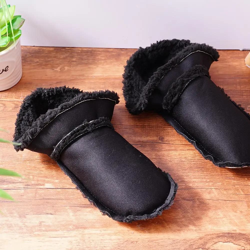 Slippers With Plush Inner Lining For Winter Warmth Thick Soft Plush Cover Detachable Cotton Cover Plush Inner Lining