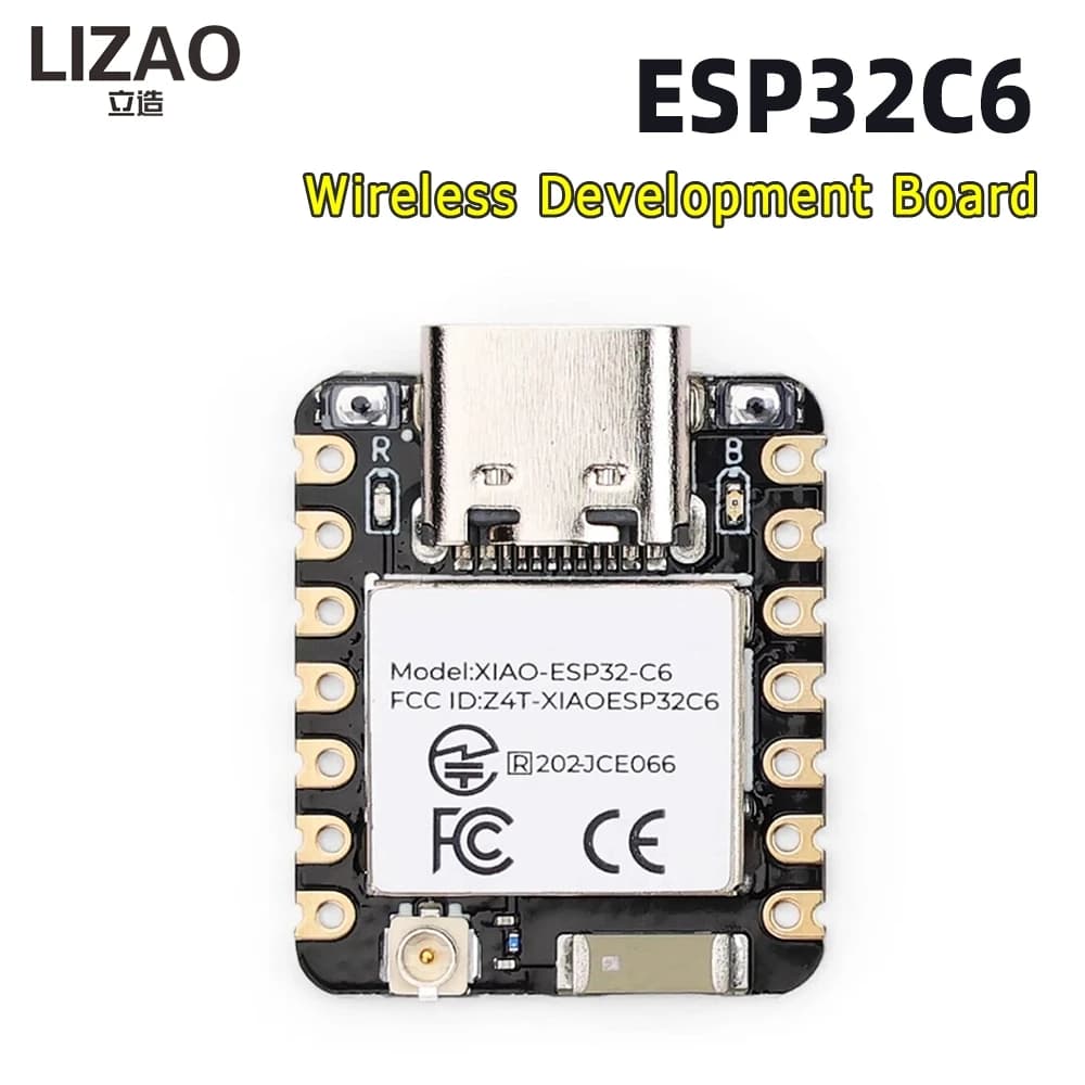 Scheda di sviluppo LIZAO XIAO ESP32C6, supporto Zigbee e Matter, MCU a basso consumo WiFi Bluetooth per Arduino e Smart Home DIY