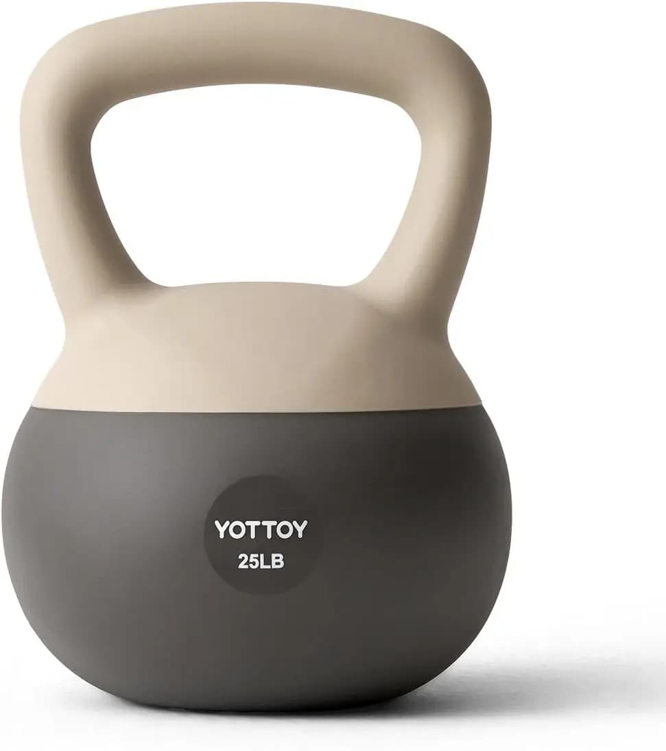 Set di Kettlebell Morbidi per Allenamento di Forza, Base Imbottita e Impugnatura Larga, per Allenamenti a Casa